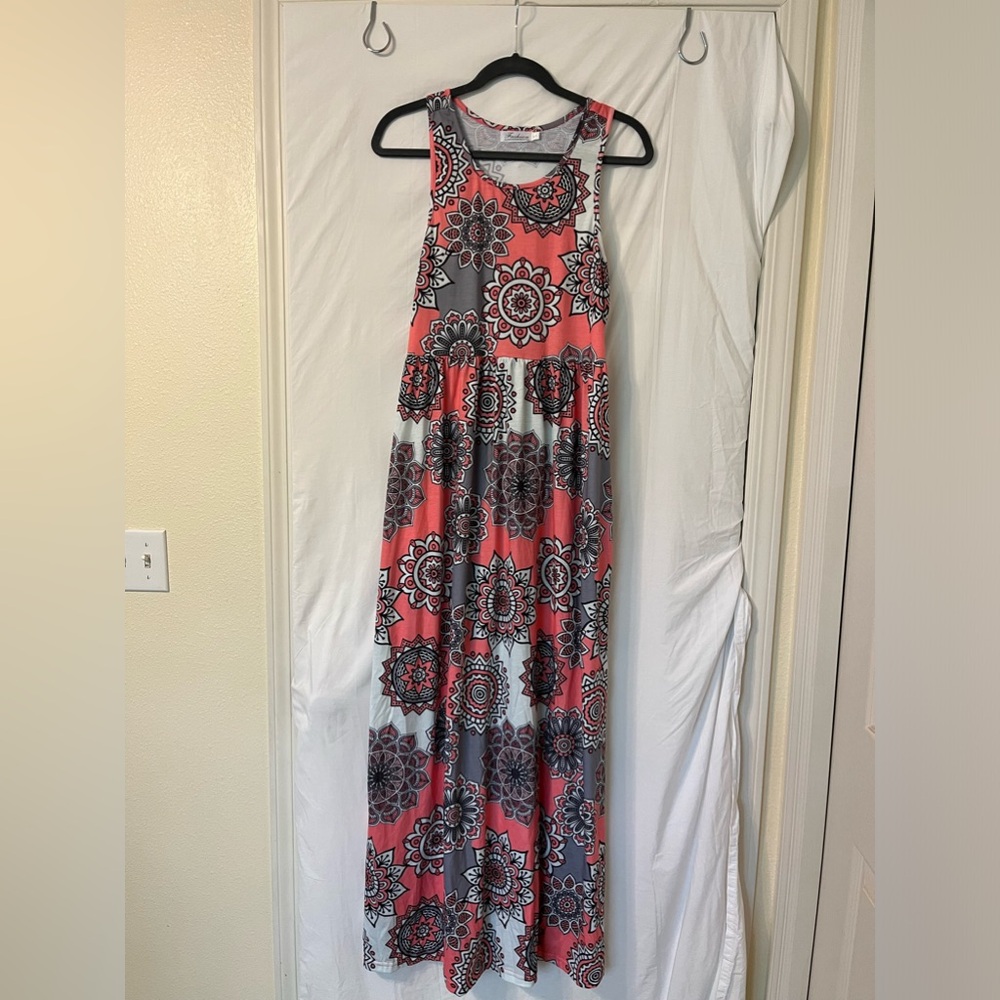 Fashion classic long dress with pockets